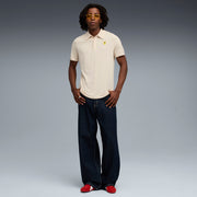PUMA Men Solid Polo Neck Polyester White T-Shirt