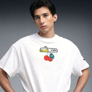 PUMA Men Printed Crew Neck Cotton Blend White T-Shirt