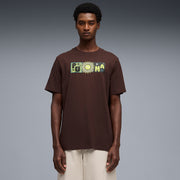 PUMA Men's Brown Sunset Drive Short Sleeve T-Shirt