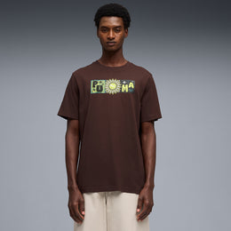 PUMA Men's Brown Sunset Drive Short Sleeve T-Shirt