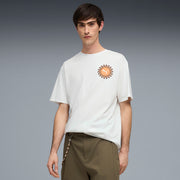 PUMA Men Printed Crew Neck Cotton Blend White T-Shirt