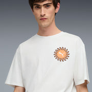 PUMA Men Printed Crew Neck Cotton Blend White T-Shirt