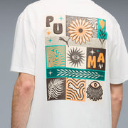 PUMA Men Printed Crew Neck Cotton Blend White T-Shirt