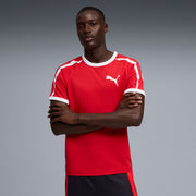 PUMA Men Colorblock Crew Neck Polyester Red T-Shirt