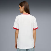 PUMA Men Colorblock Crew Neck Cotton Blend White T-Shirt