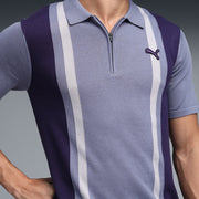 PUMA Men Colorblock Polo Neck Cotton Blend Multicolor T-Shirt