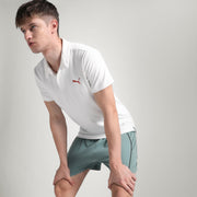 PUMA Men Solid Polo Neck Polyester White T-Shirt