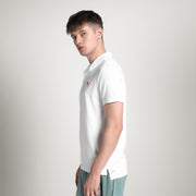 PUMA Men Solid Polo Neck Polyester White T-Shirt