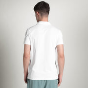PUMA Men Solid Polo Neck Polyester White T-Shirt