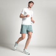 PUMA Men Solid Polo Neck Polyester White T-Shirt