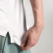 PUMA Men Solid Polo Neck Polyester White T-Shirt