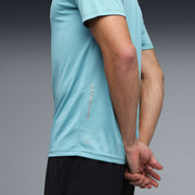 PUMA Men Solid Crew Neck Polyester Blue T-Shirt