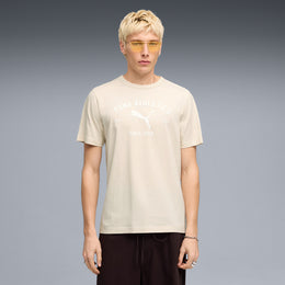 PUMA Men Solid Crew Neck Cotton Blend White T-Shirt