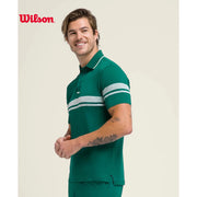 Wilson Men All Seasons Striped Collar Polo Tshirt
