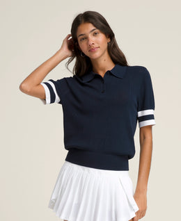 Wilson Women Essec Sweater Polo Regular Fit Casual Knit Tshirt