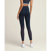 Wilson Women Legacy High Waist Tights Classic Navy Sports Leggings Gym Yoga Activewear