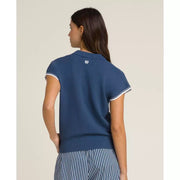 Wilson Women Swing Polo Striped V Neck Casual Knit Top