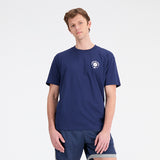 New Balance Navy Blue Man's Tshirt-MT33582