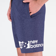 New Balance Navy Blue Man's Shorts-MS21073