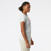 New Balance White Woman's Tshirt-WT91546