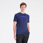 New Balance Navy Blue Man's Tshirt-MT33071