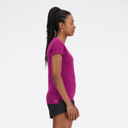 New Balance Pink Woman's Tshirt-WT11205