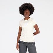 New Balance Cream Woman's Tshirt-WT31546