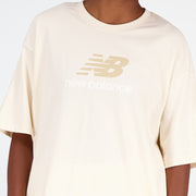 New Balance Cream Woman's Tshirt-WT31519