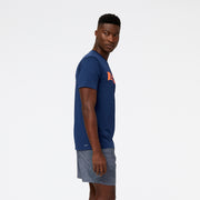 New Balance Blue Man's Tshirt-MT31074