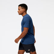 New Balance Navy Blue Man's Tshirt-MT31095