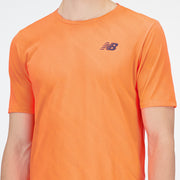 New Balance Orange Man's Tshirt-MT23281