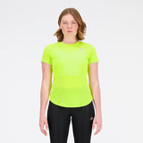New Balance Yellow Woman's Tshirt-WT23222