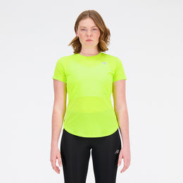 New Balance Yellow Woman's Tshirt-WT23222