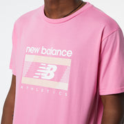 New Balance Pink Man's Tshirt-MT21502