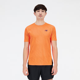 New Balance Orange Man's Tshirt-MT23281