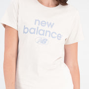 New Balance White Woman's Tshirt-WT31507