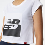 New Balance White Woman's Tshirt-WT21803