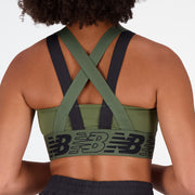 New Balance Olive Woman's Sports Bra-WB31175