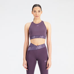 New Balance Purple Woman's Sports Bra-WB31175