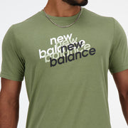New Balance Olive Man's Tshirt-MT41071