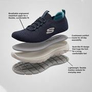 Skechers Women Casual Round Toe Mid-Top Slip On Sneakers
