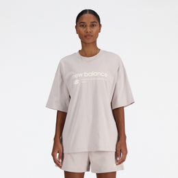 New Balance Beige Woman's Tshirt-WT33534