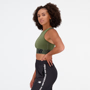 New Balance Olive Woman's Sports Bra-WB31175