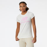 New Balance White Woman's Tshirt-WT91546