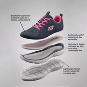 Skechers Summits Women Textured Round Toe Casual Sneakers
