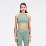 New Balance Green Woman's Sports Bra-WB31175