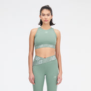 New Balance Green Woman's Sports Bra-WB31175