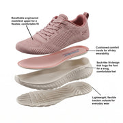 Skechers Women Bobs Squad Chaos Casual Lace Up Lightweight Sneakers