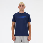New Balance Navy Blue Man's Tshirt-MT41071