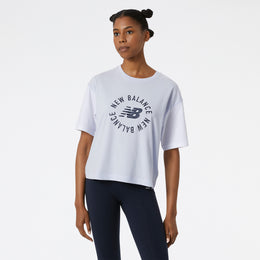 New Balance White Woman's Shorts-WT21800
